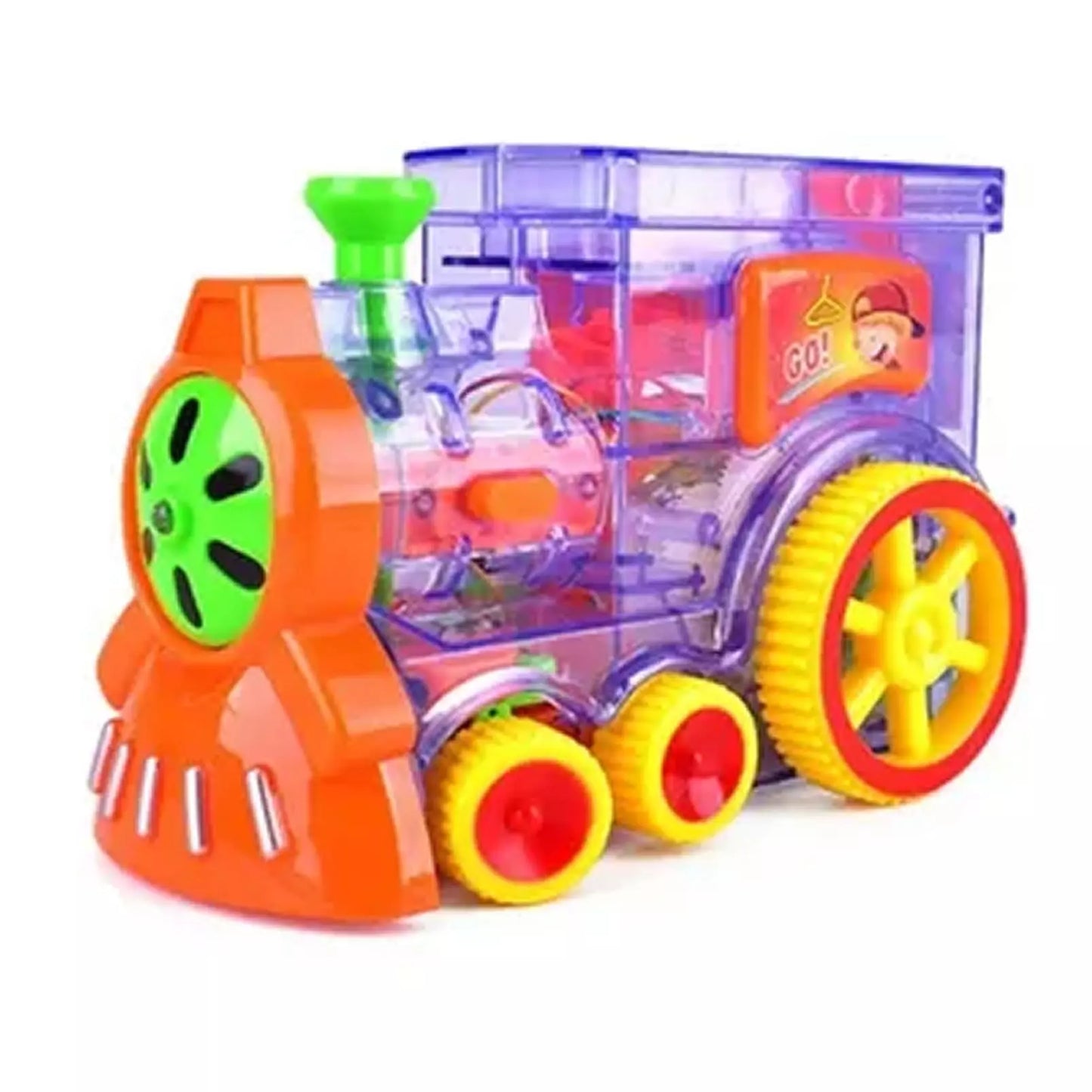 Tren de Dominó Automático con Luces y Sonido